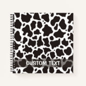 Kuhmuster-Hintergrund Notizbuch (Vorderseite)