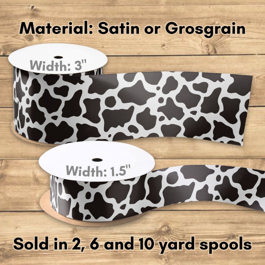Kuhmuster-Hintergrund Satinband