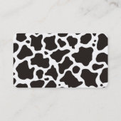Kuhmuster-Hintergrund Visitenkarte (Rückseite)