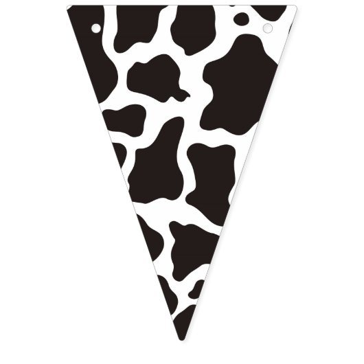 Kuhmuster-Hintergrund Wimpelkette (Erste Fahne)