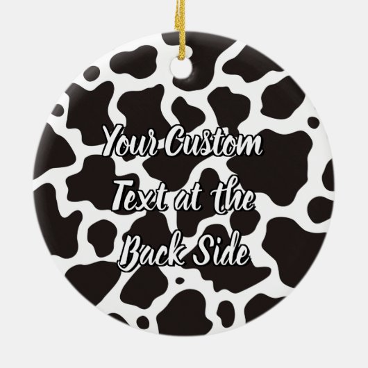 Kuhmuster Keramik Ornament (Hinten)