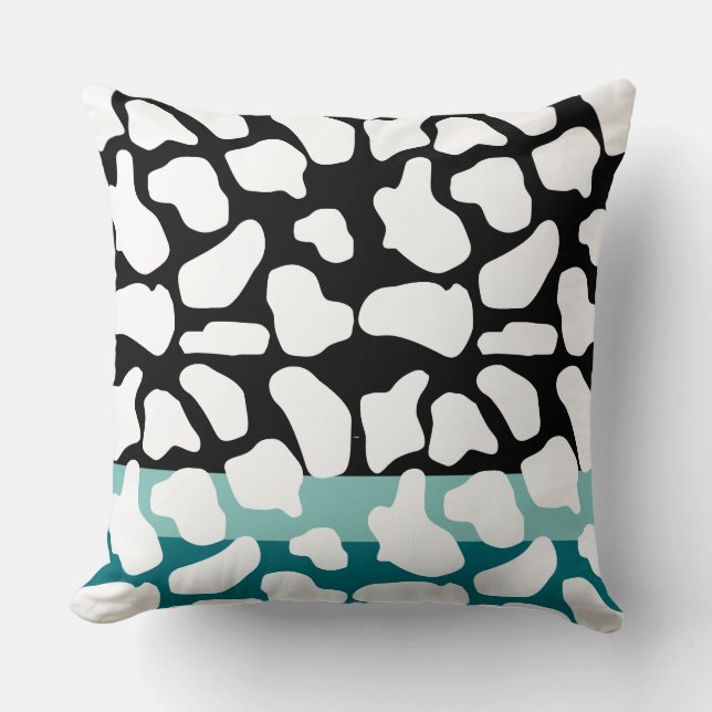 Kuhmuster nahtlos grafisch kissen (Vorderseite)