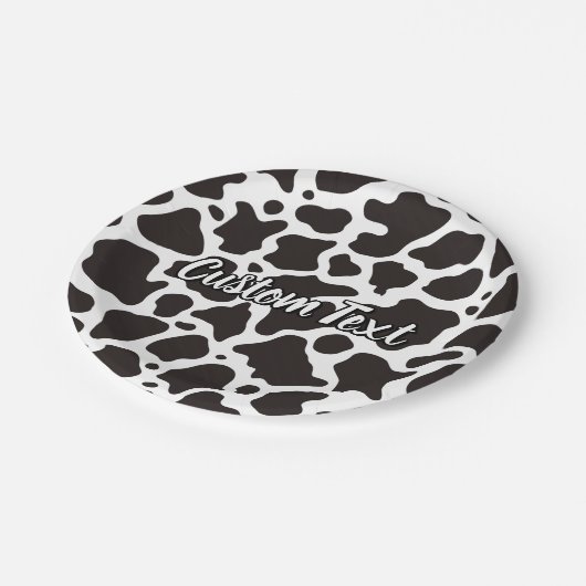 Kuhmuster-Papierplatte Pappteller (Schrägansicht)