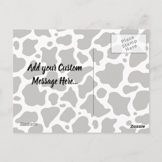 Kuhmuster Postkarte (Rückseite)