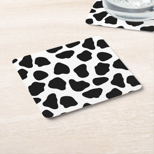 Kuhmuster Rechteckiger Pappuntersetzer (angewinkelt)