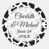 Kuhmuster Runder Aufkleber (Vorderseite)