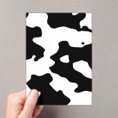 Kuhmuster Schwarz-Weiß Acryleinladungen (Insitu (Handheld))