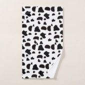 Kuhmuster Schwarz-Weiß Badhandtuch Set (Handtuch)