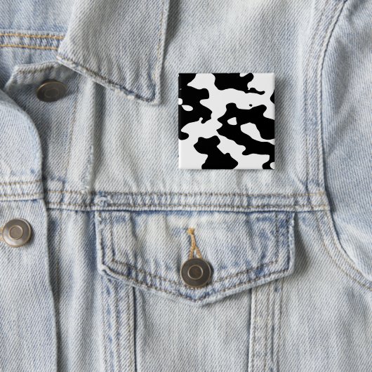 Kuhmuster Schwarz-Weiß Button (Beispiel)