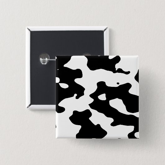 Kuhmuster Schwarz-Weiß Button (Vorne & Hinten)