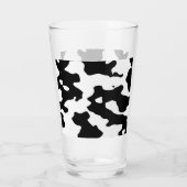 Kuhmuster Schwarz-Weiß Glas (Rückseite)