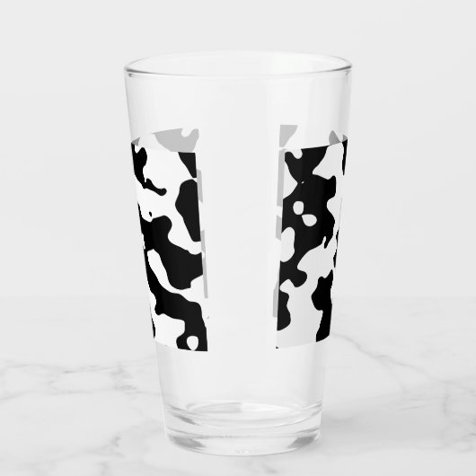 Kuhmuster Schwarz-Weiß Glas (Links)