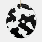 Kuhmuster Schwarz-Weiß Keramikornament (Links)