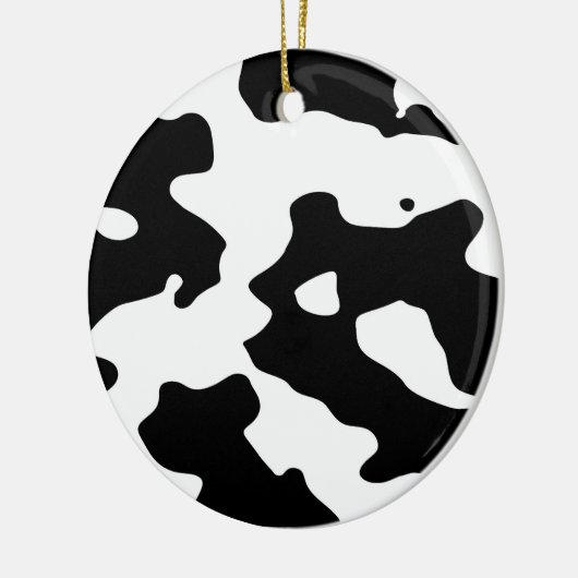 Kuhmuster Schwarz-Weiß Keramikornament (Links)