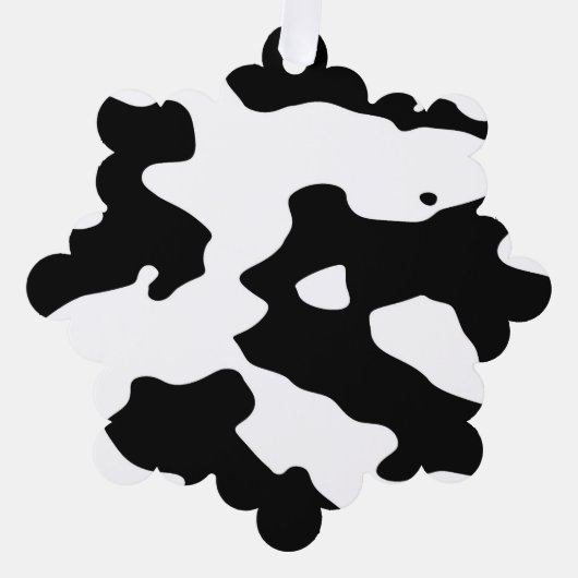 Kuhmuster Schwarz-Weiß Ornament Karte (Vorderseite)