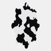 Kuhmuster Schwarz-Weiß Ornament Karte (Rechts)