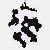 Kuhmuster Schwarz-Weiß Ornament Karte (Linke Ecke)