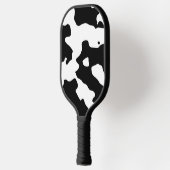 Kuhmuster Schwarz-Weiß Pickleball Schläger (Links)