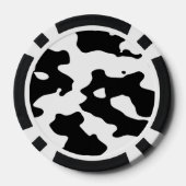 Kuhmuster Schwarz-Weiß Pokerchips (Rückseite)