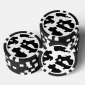 Kuhmuster Schwarz-Weiß Pokerchips (Stapel)