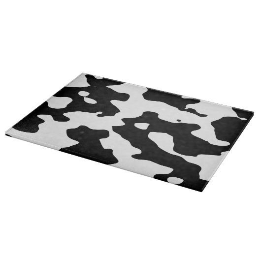 Kuhmuster Schwarz-Weiß Schneidebrett (Ecke)