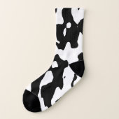 Kuhmuster Schwarz-Weiß Socken (Links - Außen)