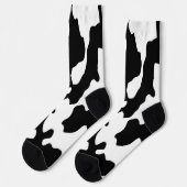 Kuhmuster Schwarz-Weiß Socken (Linkes Detail)