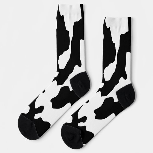 Kuhmuster Schwarz-Weiß Socken (Linkes Detail)