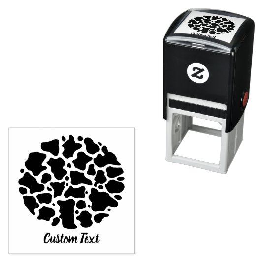 Kuhmuster Selbstfarbige Briefmarke Permastempel (Beispiel)