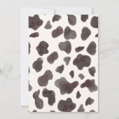 Kuhmuster Western Stiefel und Bling Geburtstag Einladung (Rückseite)