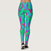 kühn abstraktes Design rot grün Leggings (Rückseite)