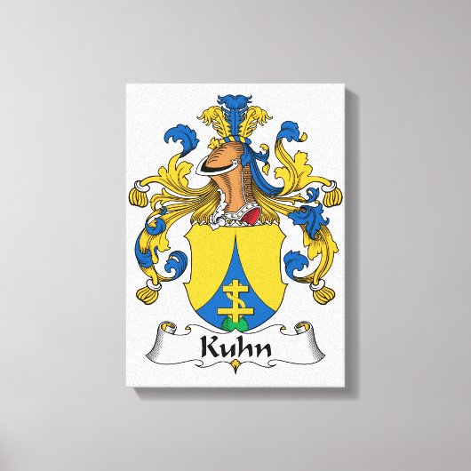 Kuhn Familienwappen Leinwanddruck (Vorderseite)