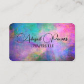 kühn, farbenfroh und modern mit türkisfarbenem Was Visitenkarte (Vorderseite)