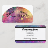 kühn farbiger, moderner Wasserfarbenkreis Visitenkarte (Vorne/Hinten)