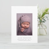 kühn-Foto-Geburtsankündigung Ankündigung (Stehend Vorderseite)