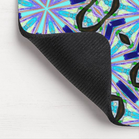 kühn geometrisch blaues Design Mousepad (Ecke)