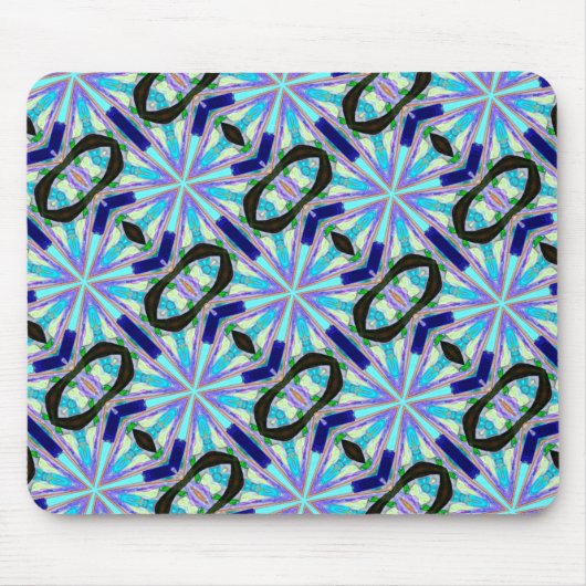 kühn geometrisch blaues Design Mousepad (Vorne)