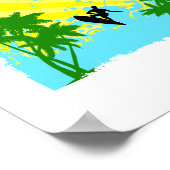 kühn gestaltetes Surfer Poster (Ecke)