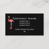 kühn, modern flamingrosa und schwarz visitenkarte (Rückseite)