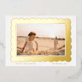 kühn moderner Retrorahmen Folien Feiertagskarte (Vorderseite)