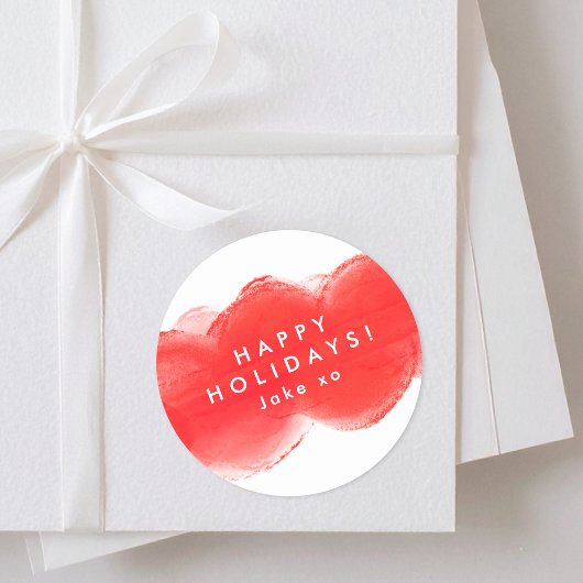 kühn moderner Retrospass Happy Holidays Runder Aufkleber