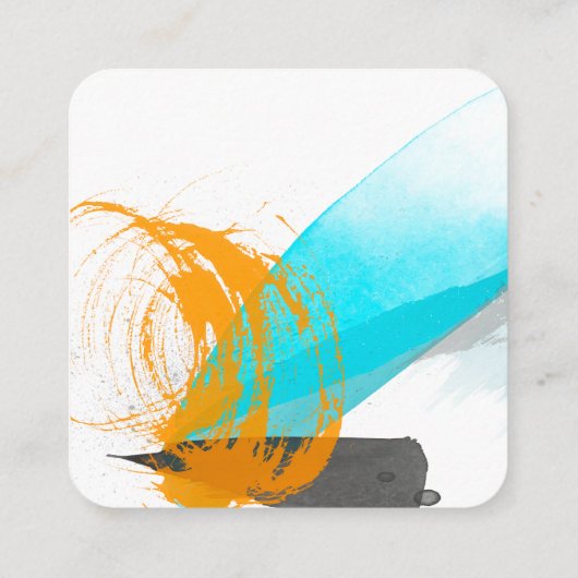 kühn modernes Design abstrakter Kunstmalerei Quadratische Visitenkarte (Rückseite)