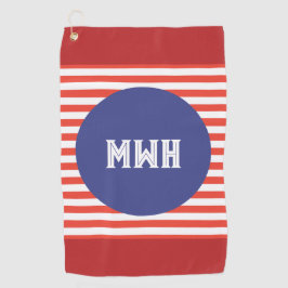 Kühn patriotische Farben Individuelles Monogramm G Golfhandtuch