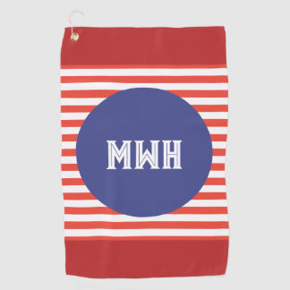 Kühn patriotische Farben Individuelles Monogramm G Golfhandtuch