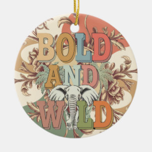 Kühn und Wild Retro-Elefant Keramik Ornament
