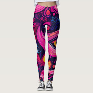 Kühn, Urban, Street Chic Abstrakte Graffiti Leggings