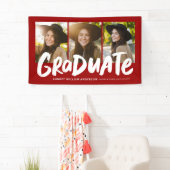 Kühne Absolvent moderne drei Foto roten Abschluss  Banner (Insitu)