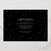 Kühne Absolvent modernen Gold drei Foto Abschluss Folieneinladung (Rückseite)