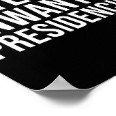 kühne Abstimmung unerwünschter Präsidentschaften P Poster (Ecke)