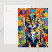 Kühne Abstrakte Chat Art Postkarte (Vorne/Hinten)